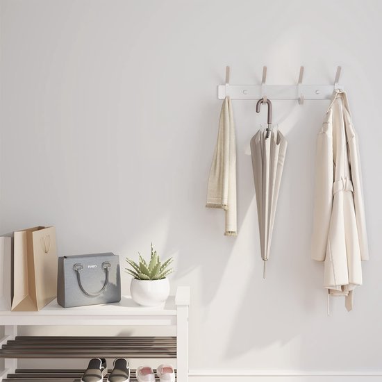 Unyqoos® Stijlvolle Wandhaken Set van 27 cm met 4 Haken voor Jassen en Accessoires