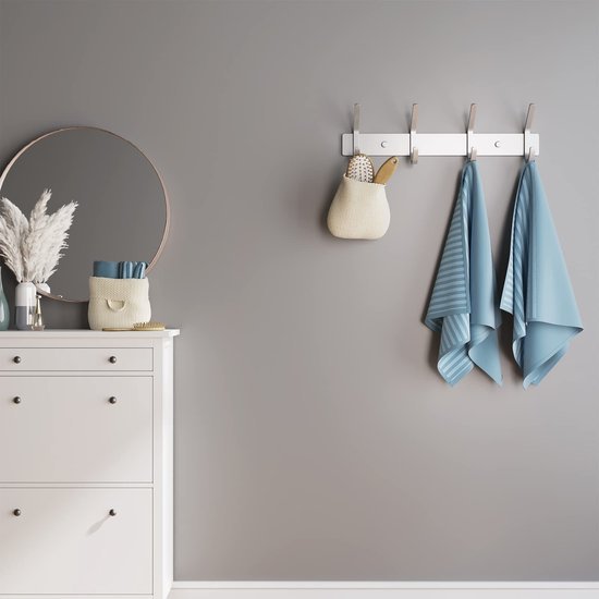 Unyqoos® Stijlvolle Wandhaken Set van 27 cm met 4 Haken voor Jassen en Accessoires