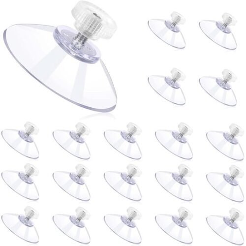 550x550-42667.jpg Unyqoos® Set van 20 Transparante Zuignappen met Schroef voor Diverse Oppervlakken
