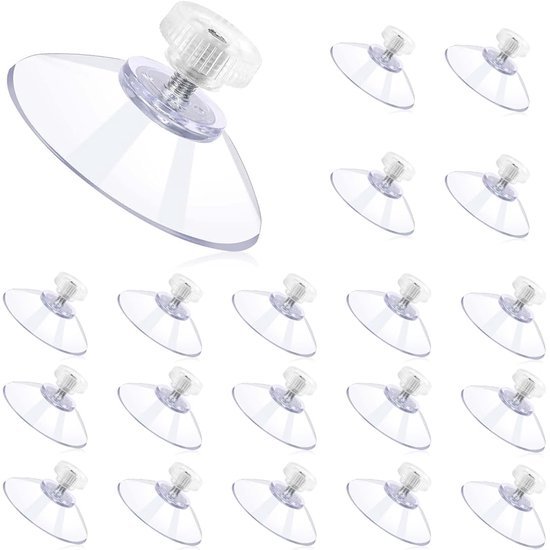 550x550-42667.jpg Unyqoos® Set van 20 Transparante Zuignappen met Schroef voor Diverse Oppervlakken