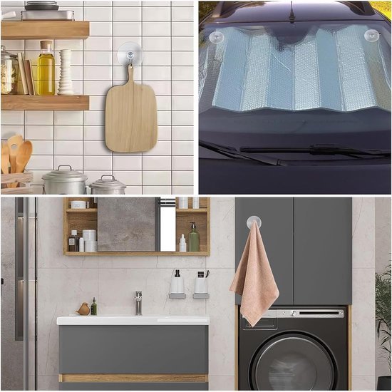 550x550-42669.jpg Unyqoos® Set van 20 Transparante Zuignappen met Schroef voor Diverse Oppervlakken