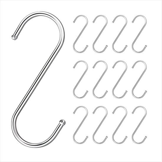 550x550-42680.jpg Unyqoos® Set van 20 roestvrijstalen S-haken voor veelzijdig gebruik in huis en tuin