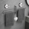 Unyqoos® Set van twee sterke roestvrijstalen zuignaphaken voor badkamer en keuken