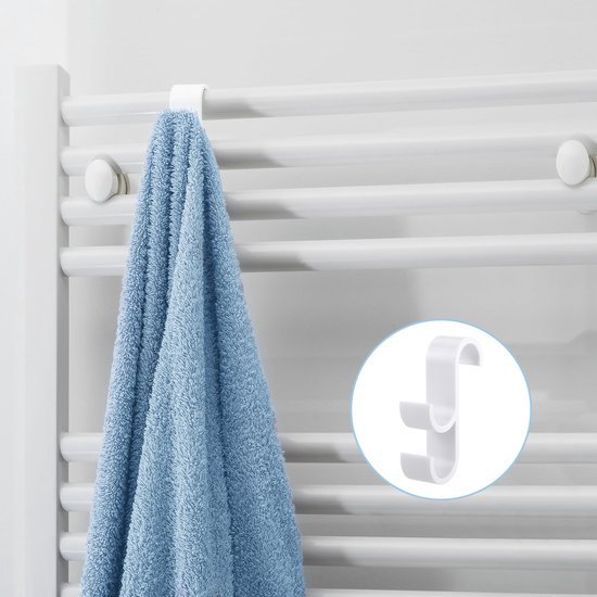 Unyqoos® Set van 12 compacte en haken voor handdoekradiator en meer