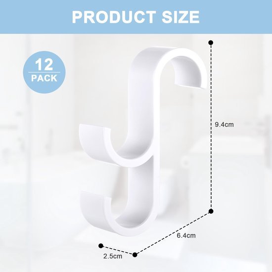 Unyqoos® Set van 12 compacte en haken voor handdoekradiator en meer
