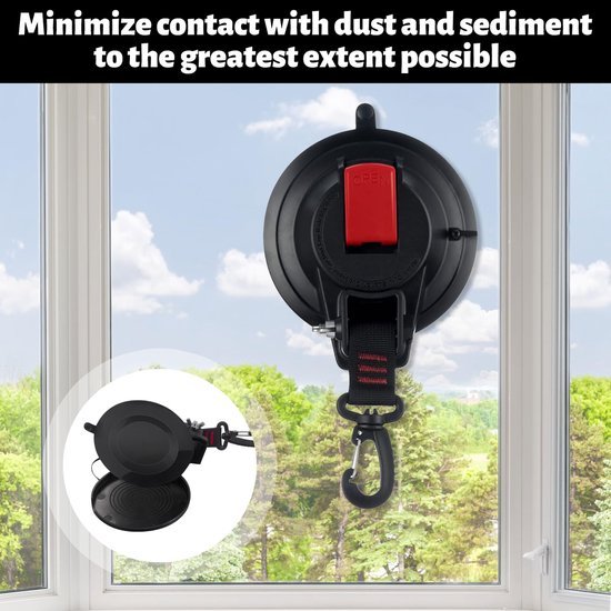 550x550-42743.jpg Unyqoos® Set van 2 Sterke Zuignappen met Haak voor Veilig Kamperen en Reizen