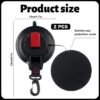 550x550-42747.jpg Unyqoos® Set van 2 Sterke Zuignappen met Haak voor Veilig Kamperen en Reizen