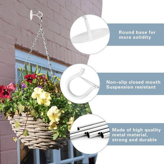 550x550-42797.jpg Unyqoos® Set van twee stevige plafondhaken voor hangplanten en decoratieve objecten