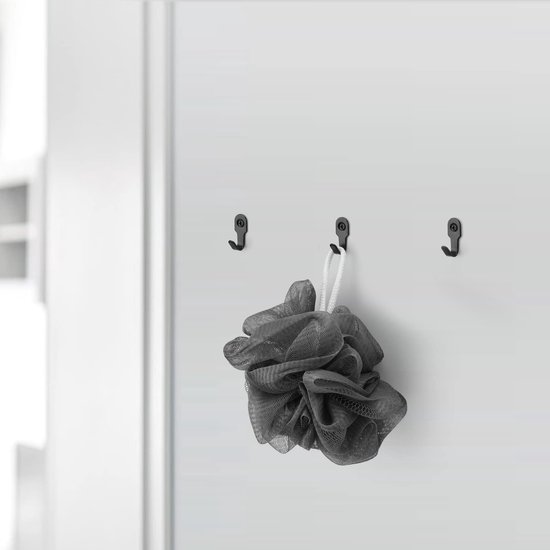 550x550-42839.jpg Unyqoos® Stijlvolle Zwarte Roestvrijstalen Wandhaken Set van 30 voor Diverse Ruimtes