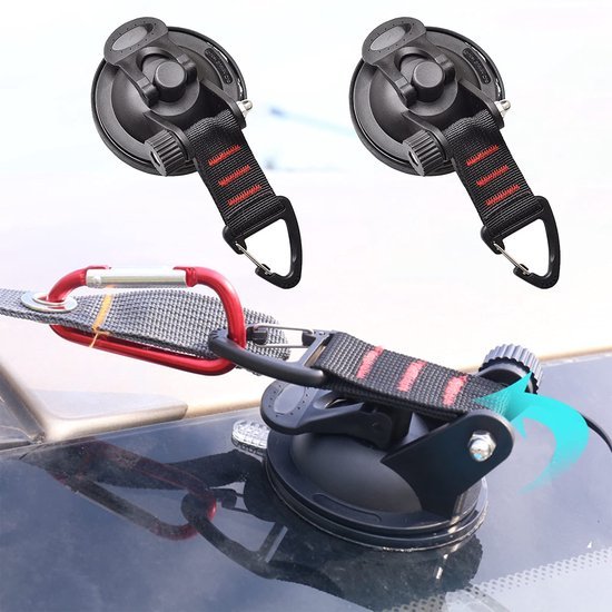 Unyqoos® Multifunctionele zuignapset met haken voor auto, camping en huishouden