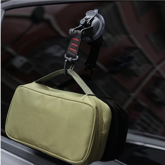 Unyqoos® Multifunctionele zuignapset met haken voor auto, camping en huishouden