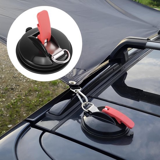Unyqoos® Set van vier multifunctionele zuignaphaken met sterke draagkracht en S-haken