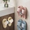 Unyqoos® Zelfklevende en ruimtebesparende schoenenhouders voor wandmontage in huis