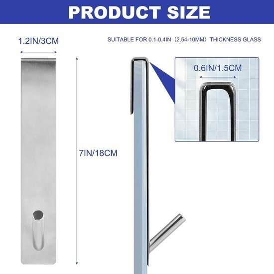 550x550-43049.jpg Unyqoos® Zilverkleurige set van twee roestvrijstalen haken voor frameloze douchewanden