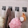 Unyqoos® Zelfklevende roestvrijstalen haken set voor badkamer en keuken organisatie