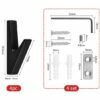 Unyqoos® Garderobenhaken Set van 4 Stuks in Zwarte Matte Afwerking voor Diverse Ruimtes