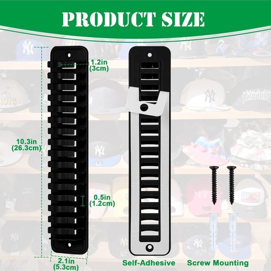 550x550-43135.jpg Unyqoos® Ruimtebesparende zelfklevende hoedenorganizer voor muurmontage, set van 2