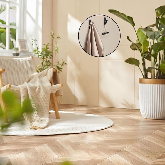 550x550-43138.jpg Unyqoos® Set van 6 Zwarte V-vormige Wandhaken voor Akoestische Panelen en Kasten