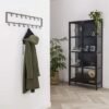 Unyqoos® Moderne Zwarte Wandgarderobe met 15 Haken voor Diverse Toepassingen