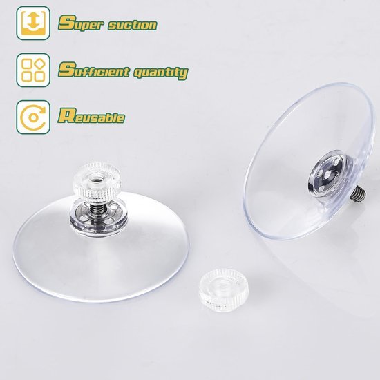550x550-43163.jpg Unyqoos® Set van 30 stevige transparante zuignappen met schroefdraad voor diverse oppervlakken