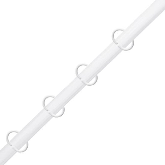 Unyqoos® Set van 12 C-vormige kunststof ringen voor douchegordijn