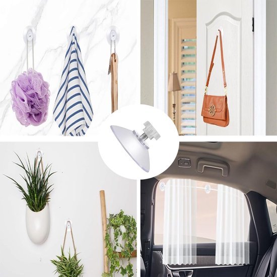 550x550-43218.jpg Unyqoos® Set van 20 sterke transparante zuignappen met schroefdraad voor diverse oppervlakken