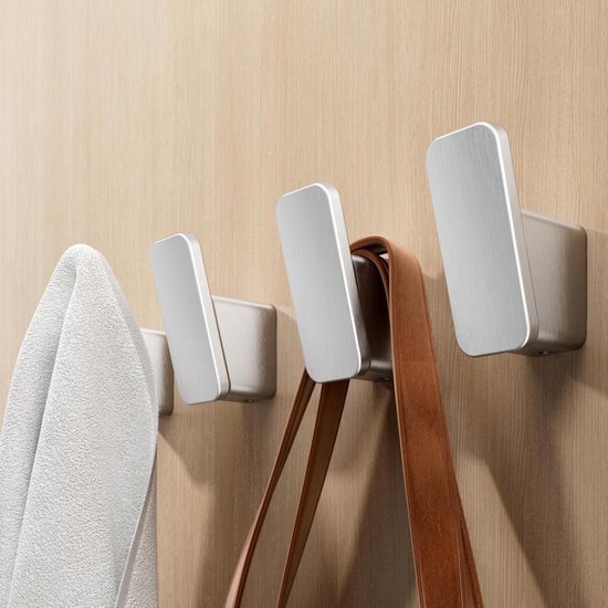 550x550-43238.jpg Unyqoos® Set van 4 moderne zilverkleurige wandhaken voor veelzijdig gebruik in huis