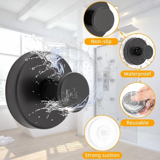 550x550-43261.jpg Unyqoos® Set van vier herbruikbare en sterke zuignaphaken voor badkamer en keuken