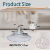 Unyqoos® Set van 8 Transparante Zuignappen met Schroefdraad voor Diverse Oppervlakken