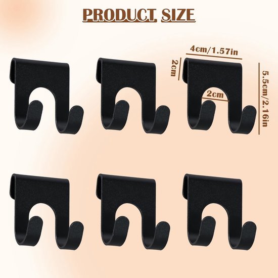 550x550-43293.jpg Unyqoos® Zesdelige set multifunctionele ophanghaken voor badkamer en keuken zonder boren