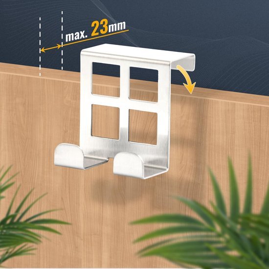 550x550-43319.jpg Unyqoos® Set van twee roestvrijstalen ophanghaken voor deur, ideaal voor badkamer