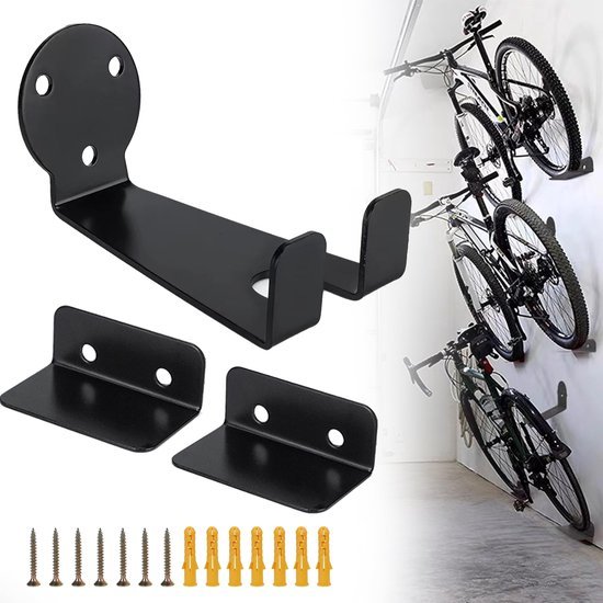 Unyqoos® Fiets Wandbevestiging, Solide Fietshouder voor Diverse Fietsen, Sterk Belastbare Wandhaken