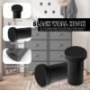 550x550-43337.jpg Unyqoos® Set van 8 zwarte roestvrijstalen wandhaken voor badkamer en garderobe