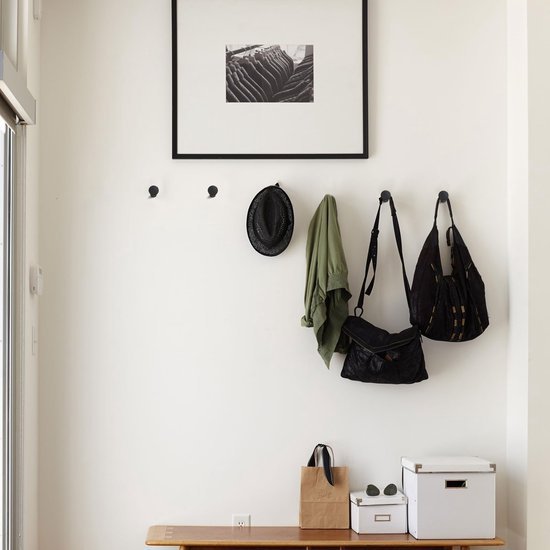550x550-43339.jpg Unyqoos® Set van 8 zwarte roestvrijstalen wandhaken voor badkamer en garderobe
