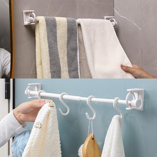 Unyqoos® Set van 10 Zelfklevende Gordijnstanghouders voor Eenvoudige Installatie