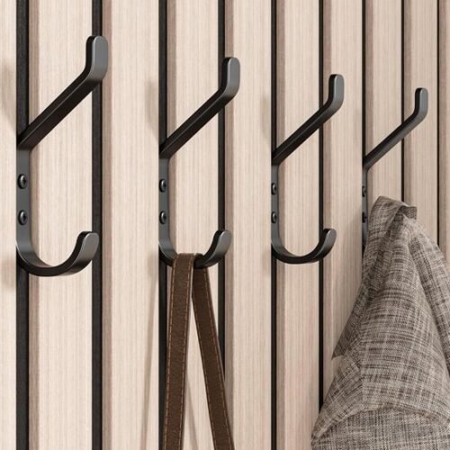 550x550-43374.jpg Unyqoos® Stevige zwarte metalen wandhaak voor veelzijdig gebruik in huis
