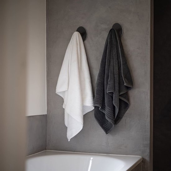 550x550-43410.jpg Unyqoos® Vierdelige set ronde zwarte wandhaken voor badkamer en keuken zonder boren