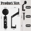 550x550-43413.jpg Unyqoos® Set van 6 zwarte wandhaken voor kleding, handdoeken en accessoires