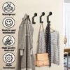 550x550-43415.jpg Unyqoos® Set van 6 zwarte wandhaken voor kleding, handdoeken en accessoires