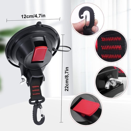 Unyqoos® Set van twee sterke multifunctionele zuignaphaken voor diverse toepassingen