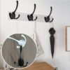 550x550-43444.jpg Unyqoos® Set van 6 zwarte retro wandhaken met drie haken voor diverse ruimtes