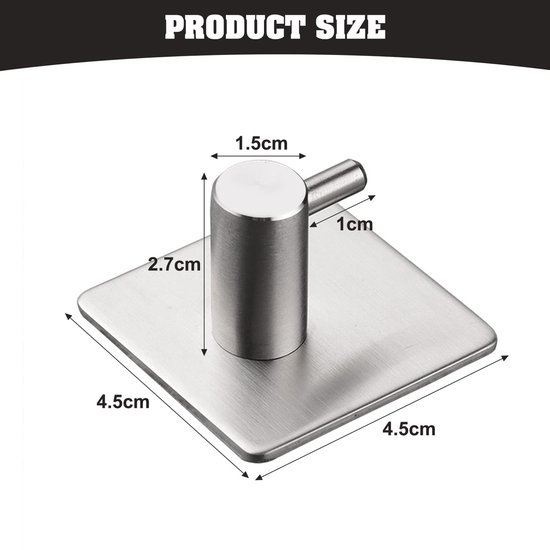 550x550-43452.jpg Unyqoos® Zelfklevende roestvrijstalen wandhaken voor badkamer en keuken zonder boren