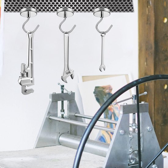 Unyqoos® Set van 4 krachtige magneethaken voor veelzijdig gebruik in huis en kantoor