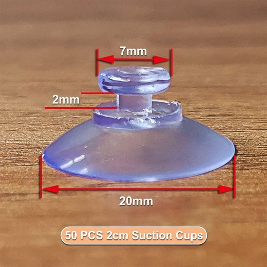 550x550-43493.jpg Unyqoos® Set van 50 veelzijdige zuignappen voor glas en gladde oppervlakken