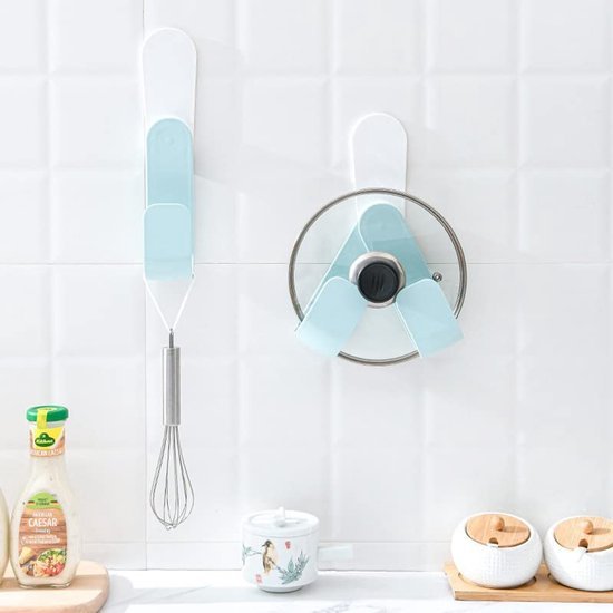 550x550-43515.jpg Unyqoos® Ruimtebesparende Wandhouder Set voor Dekselopslag, Geschikt voor Keukenkasten en Muren