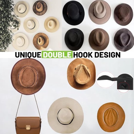 550x550-43524.jpg Unyqoos® Stijlvolle wandgemonteerde hoedenhouder set voor veelzijdig gebruik in huis