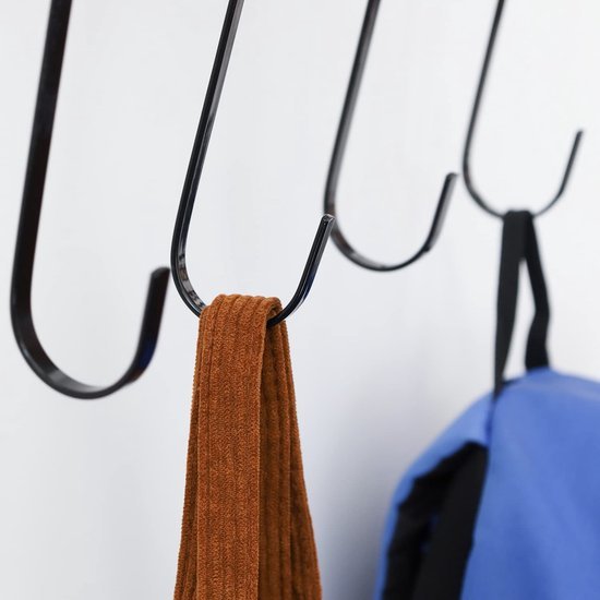 550x550-43553.jpg Unyqoos® Set van 6 sterke zwarte S-haken voor veelzijdig gebruik in huis