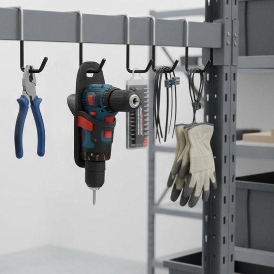 Unyqoos® Set van 6 sterke S-haken voor veelzijdige opslag in garage of tuin