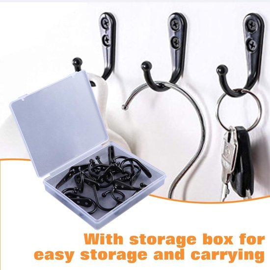 550x550-43571.jpg Unyqoos® Set van 20 metalen wandhaken met schroeven voor diverse ophangmogelijkheden