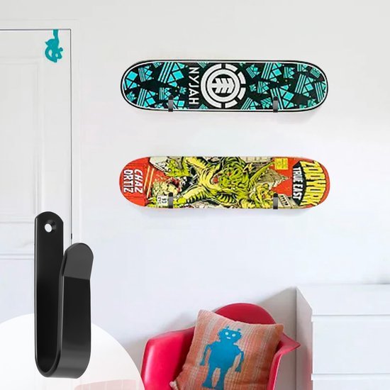 Unyqoos® Stevige wandhouder set voor snowboard en skateboard met eenvoudige installatie